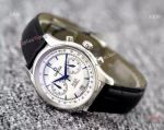 Fake Omega De Ville Leather Strap Chronograph Watch - New Omega Replica Watch For Sale